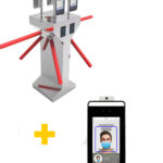 Combo Dvostrana trokraka barijera + Uređaj za prepoznavanje lica 8″ (face recognition device)