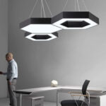 LED Hexagon Viseći Luster – Hollow - Slika 3